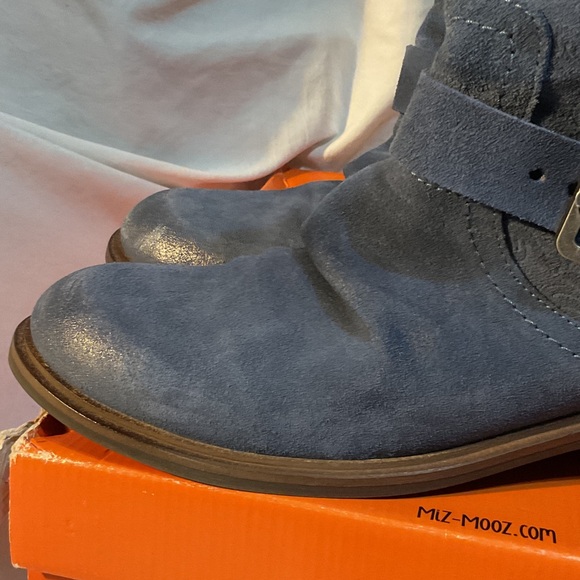 Miz Mooz Draper Blue Suede Ankle Boots - Picture 2 of 7